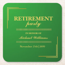 Ruhestand Corporate Elegante Green Gold