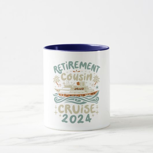 Ruhestand Cousins Kreuzfahrt 2024 Cousin-Geschenk Tasse (Zentrum)