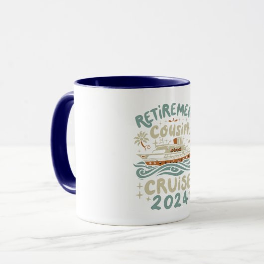 Ruhestand Cousins Kreuzfahrt 2024 Cousin-Geschenk  Tasse (Vorderseite Links)