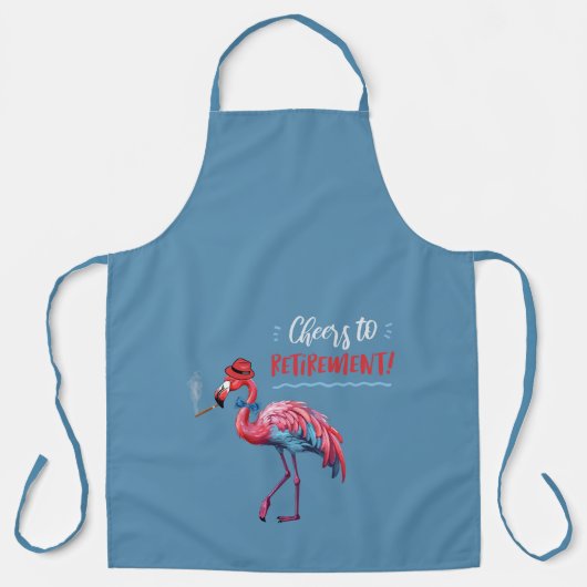 Ruhestand Dapper Flamingo Bowtie Cigar Schürze (Vorderseite)