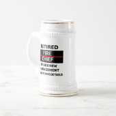 Ruhestand der Feuerwehr Bierglas (Vorderseite Links)