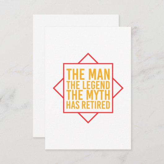 Ruhestand Der Mann der Mythos Die Legende ist in R Dankeskarte (Vorne/Hinten)