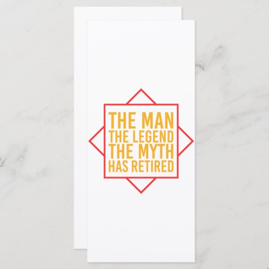 Ruhestand Der Mann der Mythos Die Legende ist in R Programm (Vorne/Hinten)