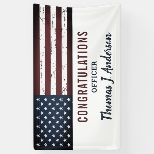 Ruhestand der Militärpolizei in Grunge American Fl Banner (Vertikal)