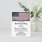 Ruhestand der Militärpolizei in Grunge American Fl Einladungspostkarte (Stehend Vorderseite)