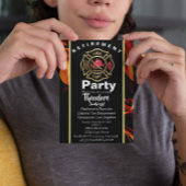 Ruhestand des Feuerwehrmanns im Abzeichen Einladung