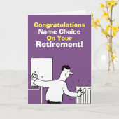 Ruhestand des Heizingenieurs Karte (Gelbe Blume)