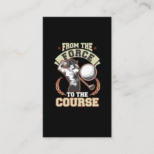 Ruhestand des Polizeichefs Golf Player Visitenkarte (Vorderseite)