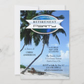 Ruhestand des Tropical Beach Lounge Einladung (Vorderseite)