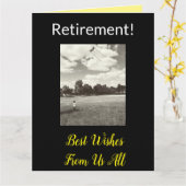 Ruhestand! Die besten Wünsche von uns allen Karte (Gelbe Blume)