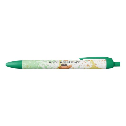 Ruhestand - eine große lange Kaffeepause Kugelschreiber (Oberseite)