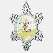 Ruhestand: Eine große lange Kaffeepause Schneeflocken Zinn-Ornament (Rechts)