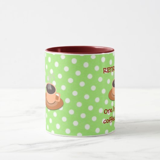 RUHESTAND: Eine große, lange Kaffeepause Tasse (Zentrum)