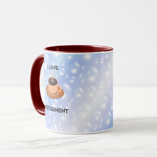 RUHESTAND: Eine große, lange Kaffeepause Tasse (Vorderseite Links)