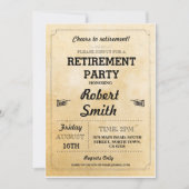 Ruhestand Einladendes Party Rustikale Ruheständler Einladung (Vorderseite)