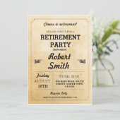Ruhestand Einladendes Party Rustikale Ruheständler Einladung (Stehend Vorderseite)