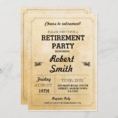 Ruhestand Einladendes Party Rustikale Ruheständler Einladung (Vorne/Hinten)