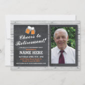 Ruhestand Einladung Foto Cheers Beers Pub Party (Vorderseite)