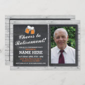 Ruhestand Einladung Foto Cheers Beers Pub Party (Vorne/Hinten)