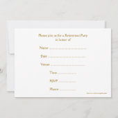 Ruhestand Einladung für Bürosekretär (Rückseite)