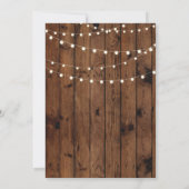 Ruhestand Einladung Holz Elegante Lichter einladen (Rückseite)