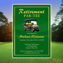 Ruhestand Elegante Golf Themenwagen Green Gold