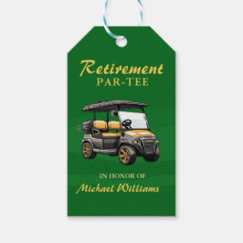 Ruhestand Elegante Golf Themenwagen Green Gold Geschenkanhänger
