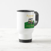 Ruhestand Elegante Golf Themenwagen Green Gold Reisebecher (VorderseiteRechts)