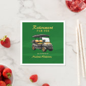 Ruhestand Elegante Golf Themenwagen Green Gold Serviette (Beispiel)