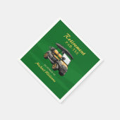 Ruhestand Elegante Golf Themenwagen Green Gold Serviette (Ecke)