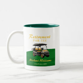 Ruhestand Elegante Golf Themenwagen Green Gold Zweifarbige Tasse