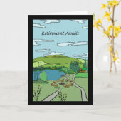 Ruhestand erwartet, See-Kabinen-Szene, Karte (Gelbe Blume)