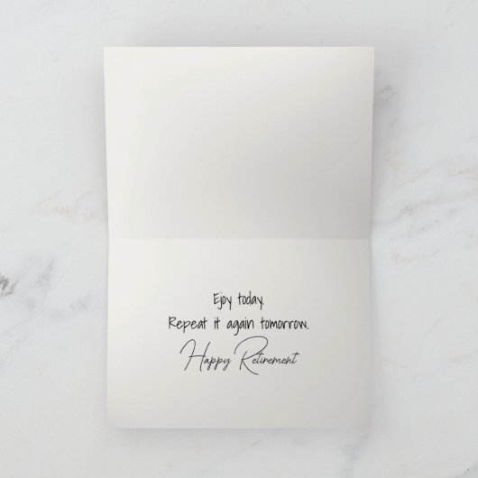 Ruhestand Fahrrad mit Blume Karte (Innenseite)