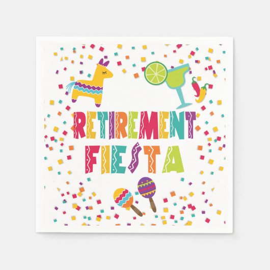 Ruhestand Fiesta Paper Napkins - White Serviette (Vorderseite)