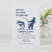 Ruhestand Fischen der Großfische Rodvater Einladung (Stehend Vorderseite)