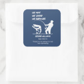 Ruhestand Fischen der Großfische Rodvater Quadratischer Aufkleber (Tasche)