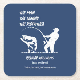 Ruhestand Fischen der Großfische Rodvater Rechteckiger Pappuntersetzer