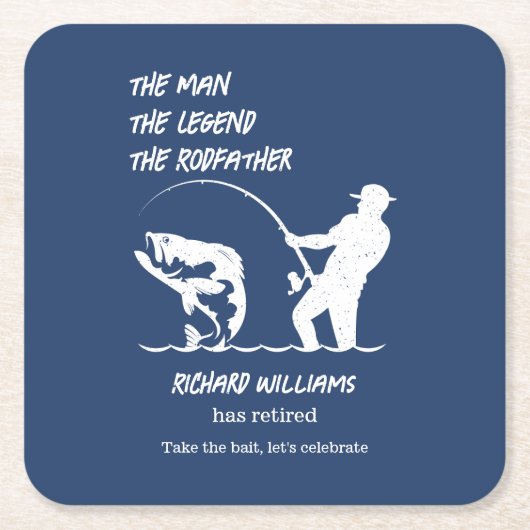 Ruhestand Fischen der Großfische Rodvater Rechteckiger Pappuntersetzer (Vorderseite)