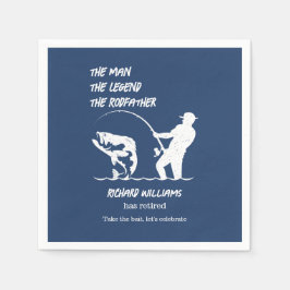 Ruhestand Fischen der Großfische Rodvater Serviette