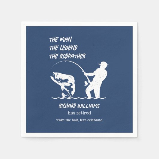 Ruhestand Fischen der Großfische Rodvater Serviette (Vorderseite)