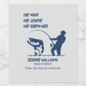 Ruhestand Fischen der Großfische Rodvater Weinetikett (Einzelnes Label)