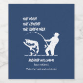 Ruhestand Fischen der Großfische Rodvater Weinetikett (Einzelnes Label)