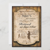 Ruhestand Fischen Party Einladung (Vorderseite)