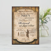 Ruhestand Fischen Party Einladung (Stehend Vorderseite)