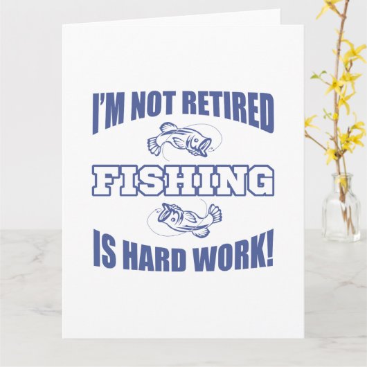 Ruhestand Fischen Spaß Karte (Gelbe Blume)