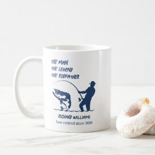 Ruhestand Fischen von Großfischen Großvater Kaffeetasse