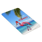 Ruhestand Flamingo am Tropical Beach Magnet (Rechte Seite)