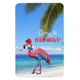 Ruhestand Flamingo am Tropical Beach Magnet