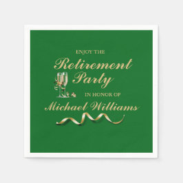 Ruhestand Formal Classic Champagner Glass Green Serviette