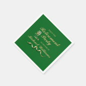 Ruhestand Formal Classic Champagner Glass Green Serviette (Ecke)
